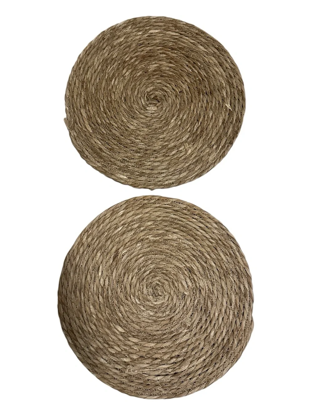 Natural Seagrass Round Placemats Set of 2